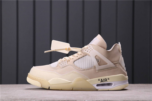 89USD OFF-WHITE x Air Jordan 4 SP CV9388-100 40-47.5