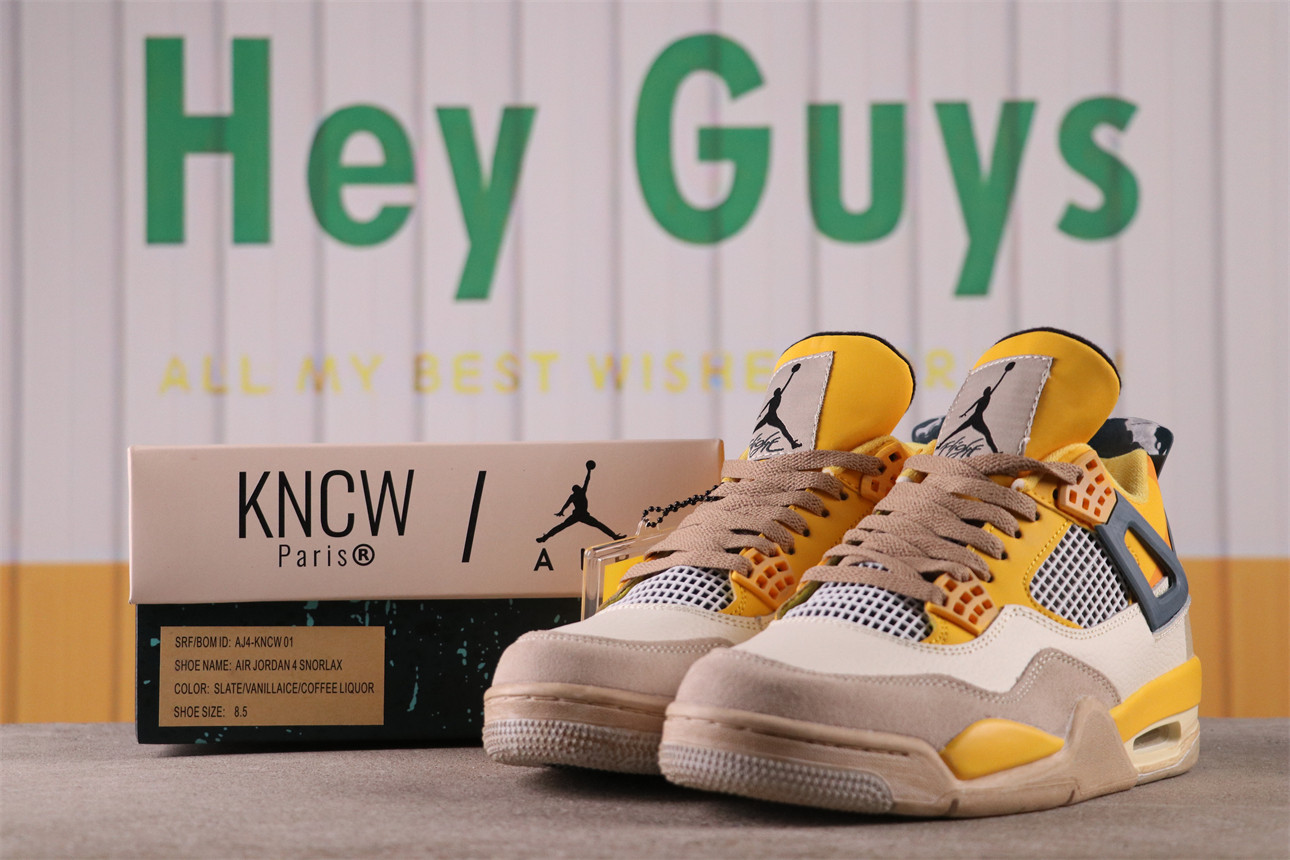 US$40 Air Jordan 4 AJ4-KNCW01乔4棕黄 Size 36-46
