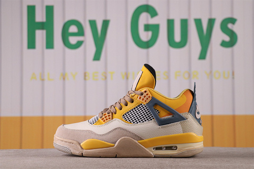 US$40 Air Jordan 4 AJ4-KNCW01乔4棕黄 Size 36-46