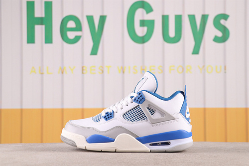 US$40 Air Jordan 4 Retro Military Blue 308497-105 Size 36-46