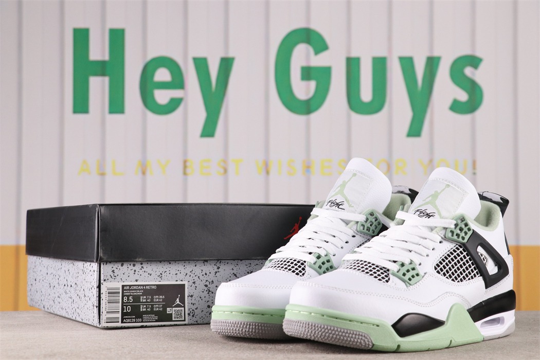 US$44 Air Jordan 4 Seafoam SKU AQ9129-103 Size 36-46
