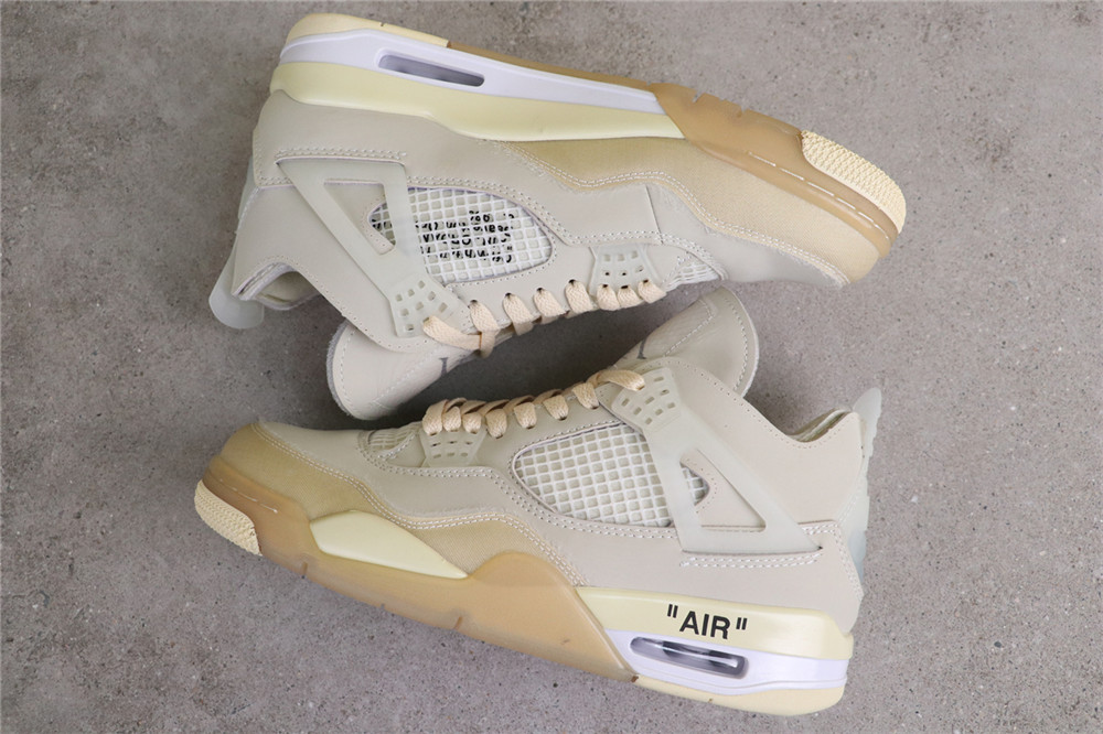 US$48 Air Jordan Off-White x Air Jordan 4 SP Sail CV9388-100 联名米黄 Size 36-47.5 ( 36 36.5 37.5 38 38 US$48 Air Jordan Off-White x Air Jordan 4 SP Sail CV9388-100 联名米黄 Size 36-47.5 ( 36 36.5 37.5 38 38