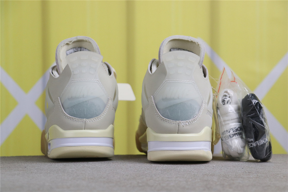 US$48 Air Jordan Off-White x Air Jordan 4 SP Sail CV9388-100 联名米黄 Size 36-47.5 ( 36 36.5 37.5 38 38 US$48 Air Jordan Off-White x Air Jordan 4 SP Sail CV9388-100 联名米黄 Size 36-47.5 ( 36 36.5 37.5 38 38