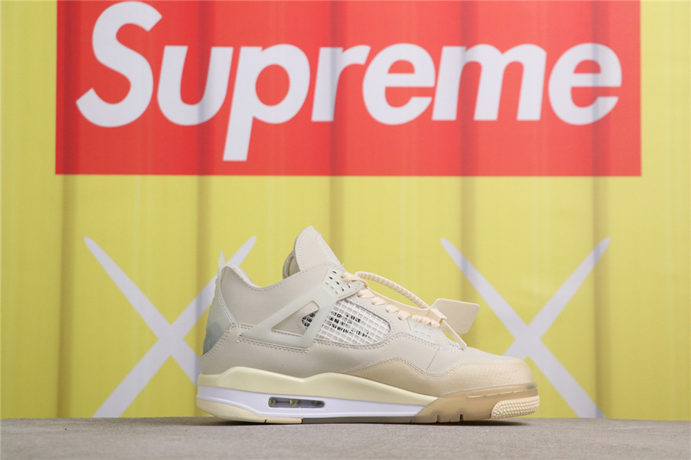 US$48 Air Jordan Off-White x Air Jordan 4 SP Sail CV9388-100 联名米黄 Size 36-47.5 ( 36 36.5 37.5 38 38 US$48 Air Jordan Off-White x Air Jordan 4 SP Sail CV9388-100 联名米黄 Size 36-47.5 ( 36 36.5 37.5 38 38