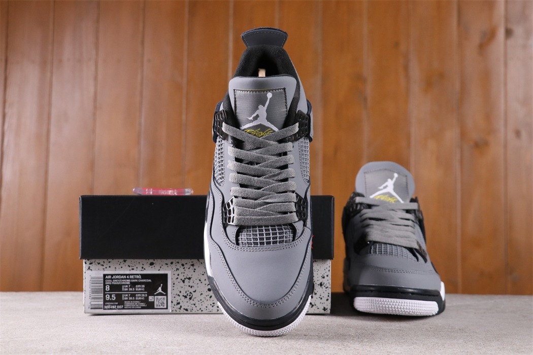 US$62 Air Jordan 4 Retro Cool Grey 308497-007 Size 40-47.5
