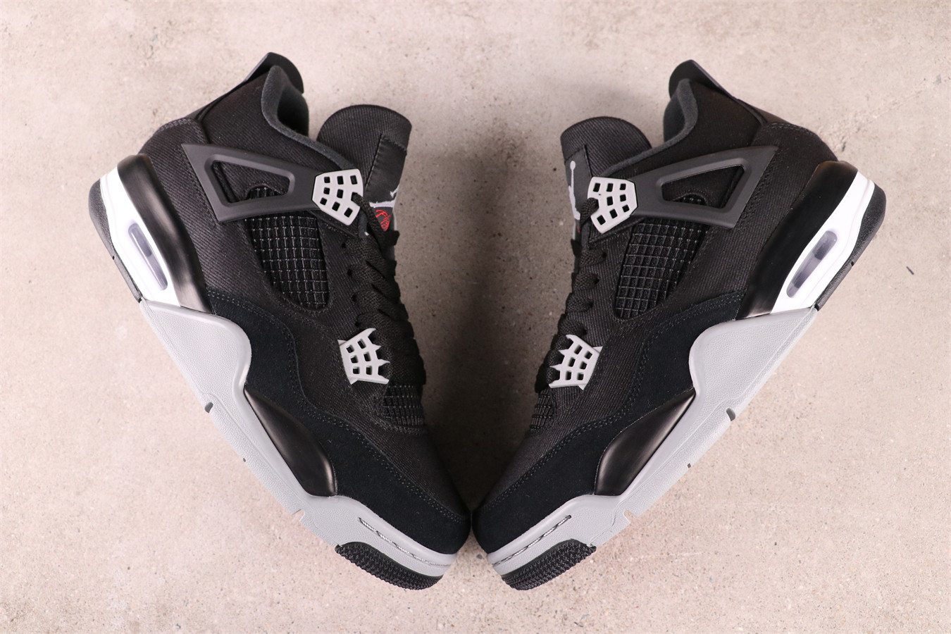 US$70 Air Jordan 4 Black Canvas DH7138-006 Size 40-47.5