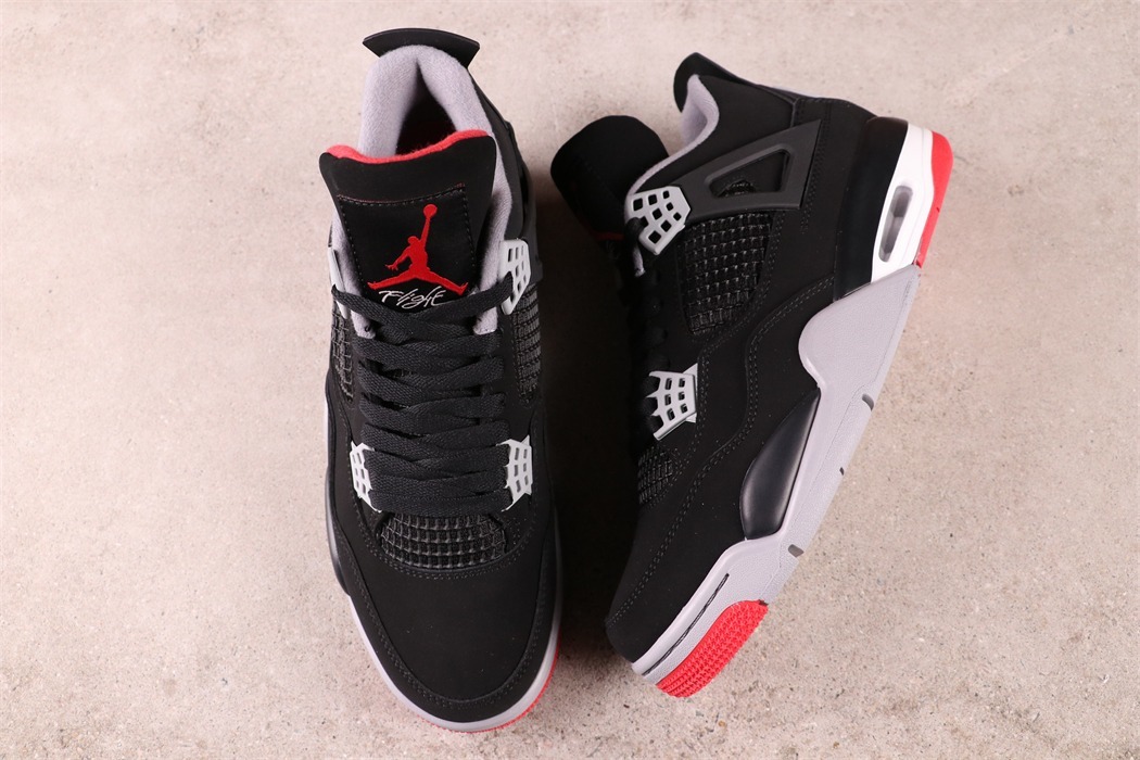 US$70 Air Jordan 4 Bred 308497-060 Size 36-47.5