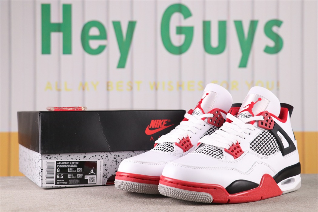 US$70 Air Jordan 4 “Fire Red”DC7770-160 Size 36-47.5