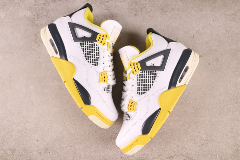 US$70 Air Jordan 4 Vivid Sulfur AQ9129-101 EU Size 36-47.5