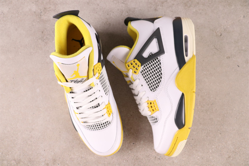 US$70 Air Jordan 4 Vivid Sulfur AQ9129-101 EU Size 36-47.5