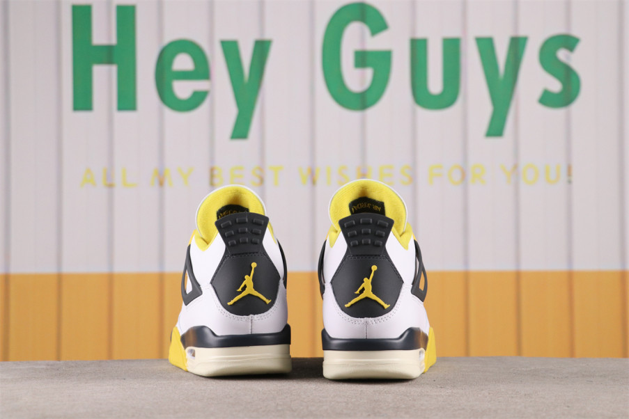 US$70 Air Jordan 4 Vivid Sulfur AQ9129-101 EU Size 36-47.5