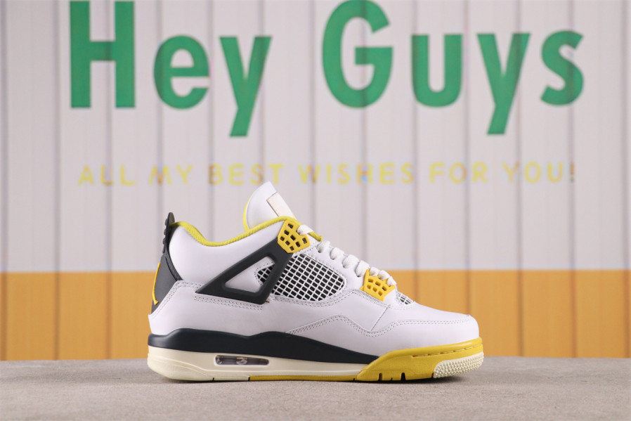 US$70 Air Jordan 4 Vivid Sulfur AQ9129-101 EU Size 36-47.5
