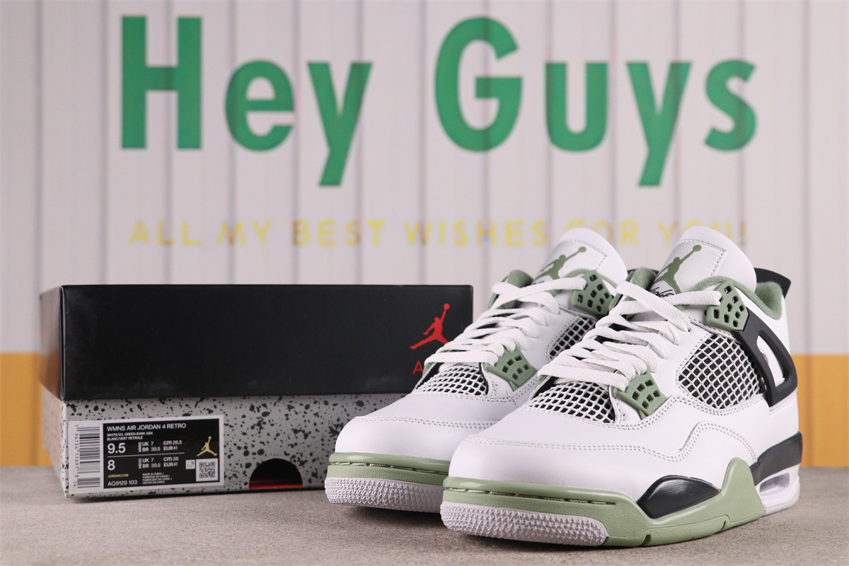 US$92 Air Jordan 4 Oil Green AQ9129-103 Size 36-47.5
