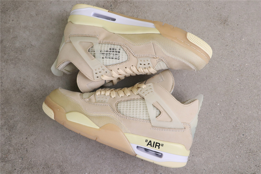USD$66 Air Jordan Off-White x Air Jordan 4 SP Sail CV9388-100 联名米黄 Size 36-47.5 USD$66 Air Jordan Off-White x Air Jordan 4 SP Sail CV9388-100 联名米黄 Size 36-47.5