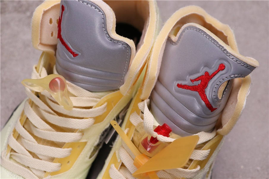 $100 OFF-WHITE x Air Jordan 5 Sail DH8565-100 Size 40-47.5