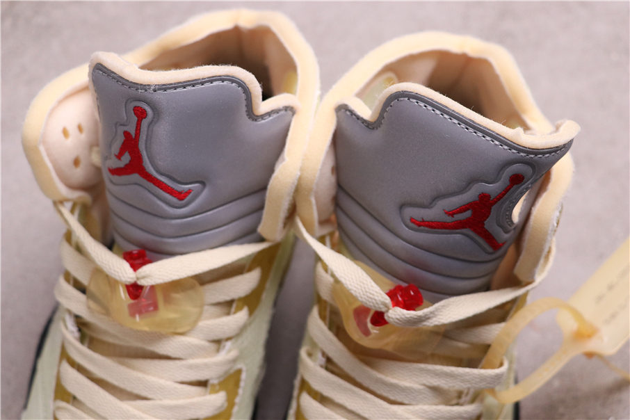100USD AJ5 OFF-WHITE x Air Jordan 5 Sail DH8565-100 Size 40-47