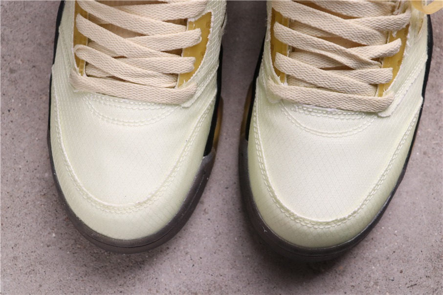 100USD AJ5 OFF-WHITE x Air Jordan 5 Sail DH8565-100 Size 40-47