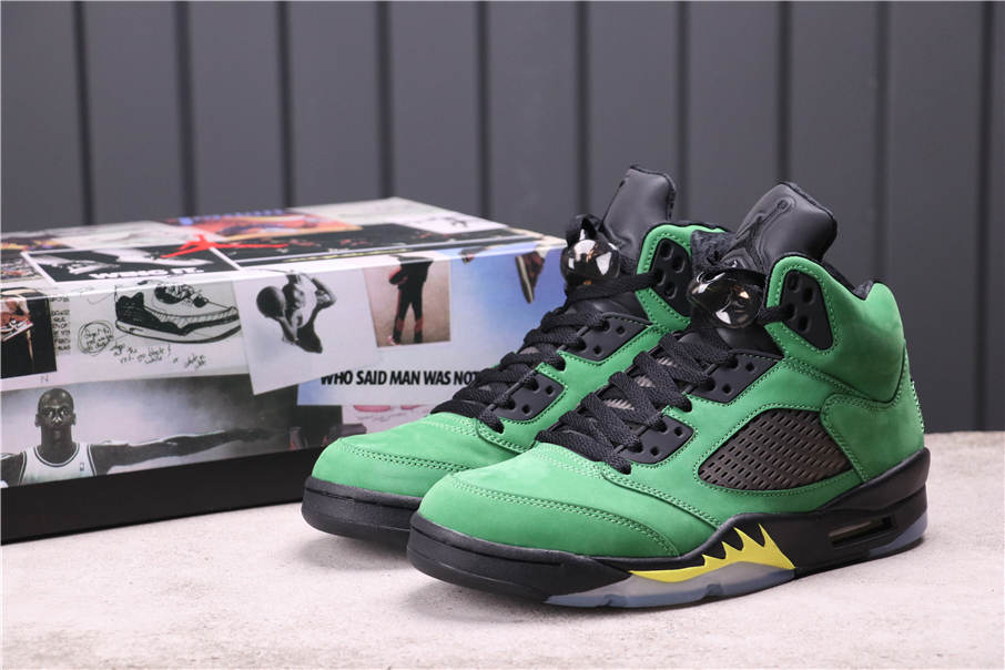 110USD Air Jordan 5 ＂Oregon Ducks＂454803-535 40-47.5