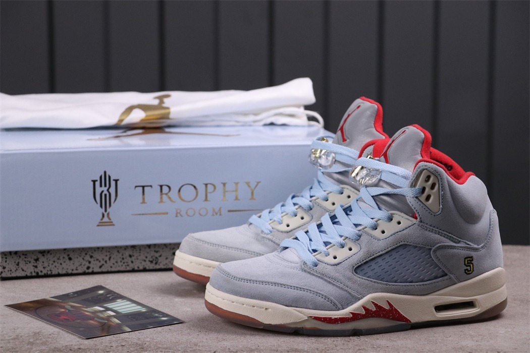 78USD Trophy Room x Air Jordan 5 Ice Blue CI1899-400 SIZE 40-47.5