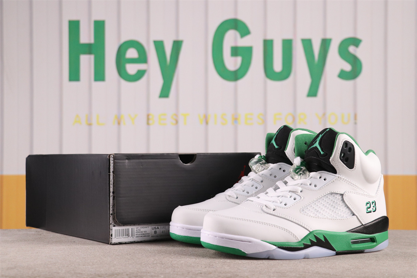 US$48 Air Jordan 5 Lucky GreenDD9336-103 Size 36-46