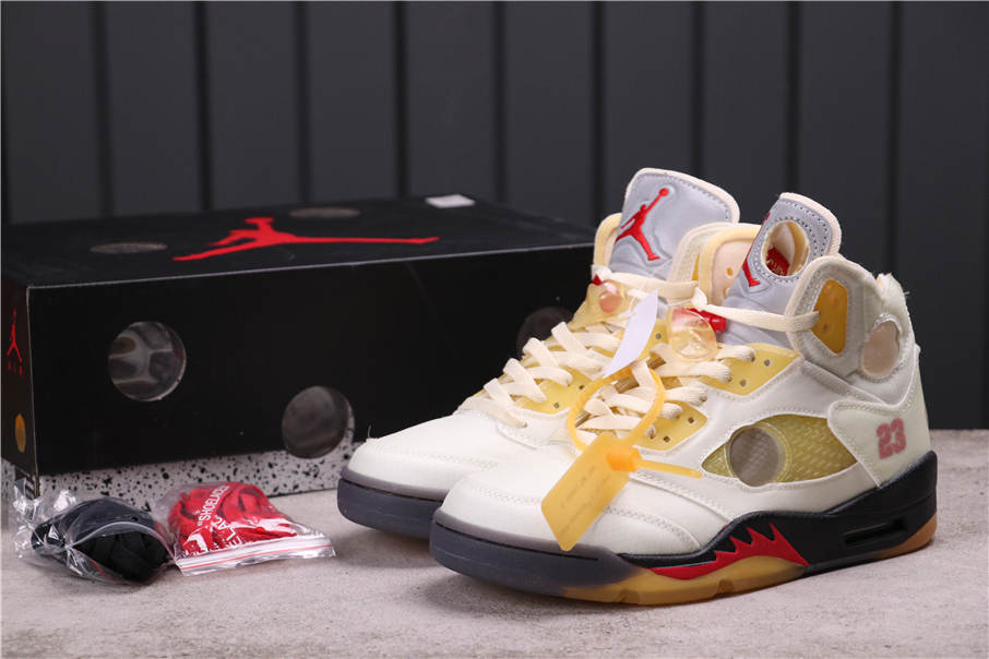 OFF-WHITE x Air Jordan 5 Sail DH8565-100