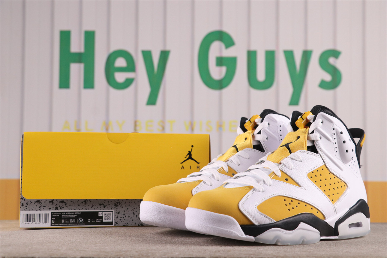US$92 Air Jordan 6 Yellow Ochre CT8529-170 Size 40-47