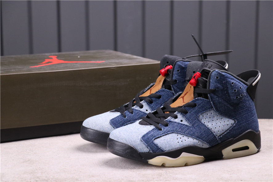 33USD Air Jordan 6 Washed Denim CT5350-401 36-47.5