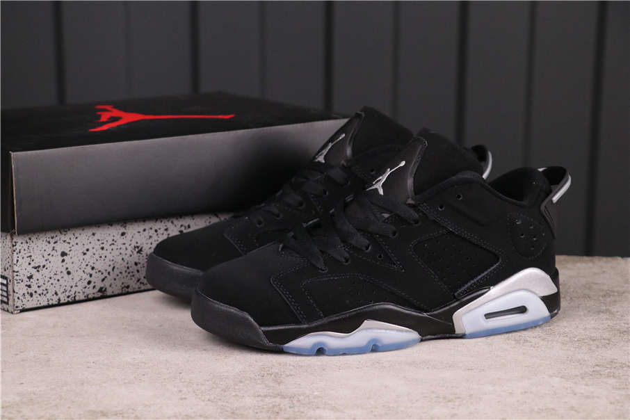 62USD Air Jordan 6 Low Black Chrome 304401-003 40-45