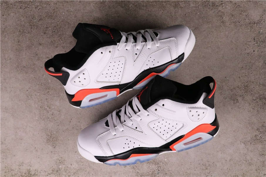 62USD Air Jordan 6 Low White Infrared 304401-123 40-45