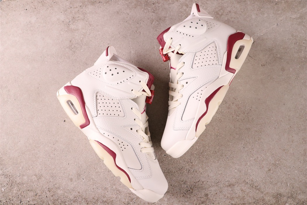 US$40 Air Jordan 6 Maroon 384664-116 size 36-47.5