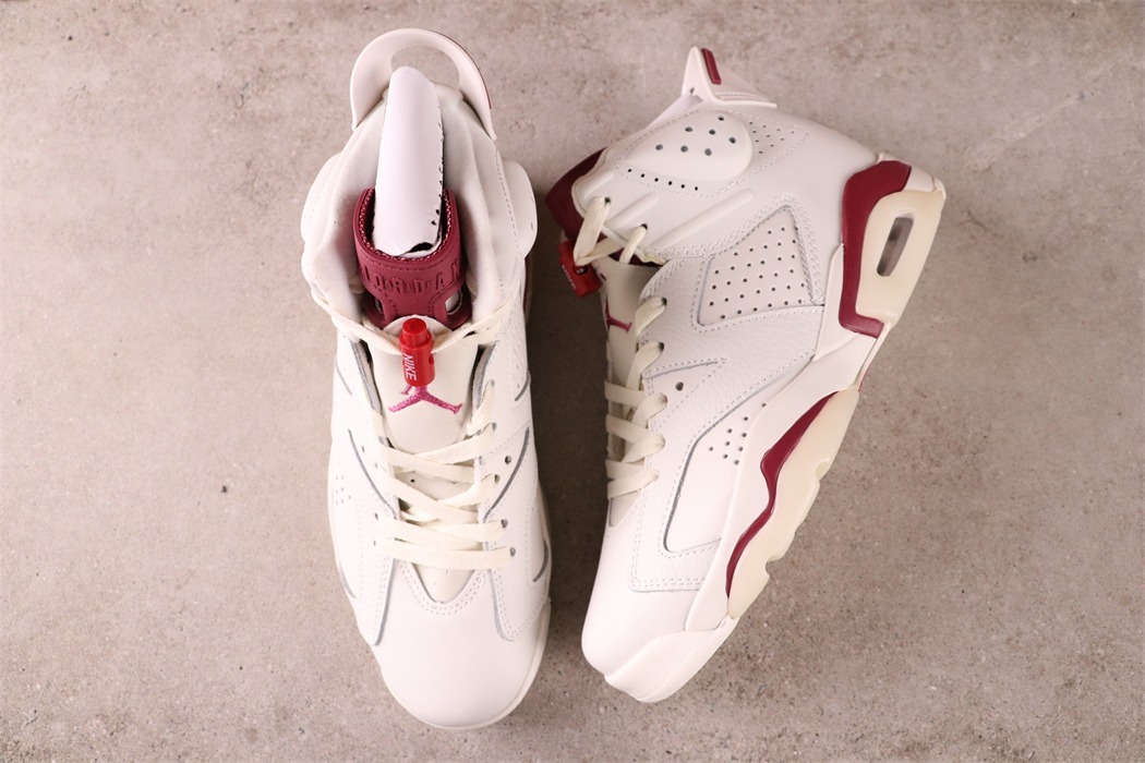 US$40 Air Jordan 6 Maroon 384664-116 size 36-47.5